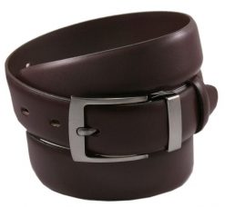 Męski, Skórzany Pasek do Spodni - Zet - Brązowy. Brązowe paski męskie Zet, bez wzorów, ze skóry, klasyczne. Za 89.00 zł.
