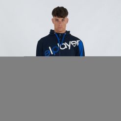 Bluza z kapturem i zamkiem Profeo. Niebieskie bluzy z kapturem męskie ELPLAYER, m, bez wzorów, z jersey, z kapturem. W wyprzedaży za 84.00 zł.
