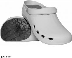 BMPRIMACLOG OB SRC A E - Klapki PRIMA CLOG właściwości antyelektrostatyczne wyjmowana wkładka memory absorpcja uderzeń pod piętą - biały 43. Białe klapki i japonki męskie Medibut, bez wzorów. Za 146.04 zł.