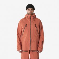 Kurtka narciarska męska Simond FR900 freeride. Brązowe kurtki narciarskie i snowboardowe męskie SIMOND, na zimę, l, bez wzorów, bez kaptura, narciarskie. Za 879.99 zł.