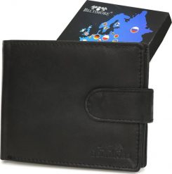 Beltimore Męski portfel skórzany klasyczny RFiD czarny Beltimore U92. Czarne portfele męskie Beltimore, bez wzorów. Za 49.50 zł.