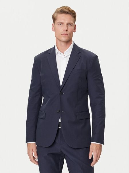 Guess Marynarka M4YN00 WG9Z2 Granatowy Regular Fit. Niebieskie marynarki męskie Guess, l, z aplikacjami, z syntetyku. Za 399.99 zł.