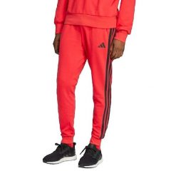 Spodnie Mężczyzna Adidas Essential 3 Stripes czerwony. Czerwone spodnie dresowe męskie ADIDAS, bez wzorów, z dresówki. Za 212.75 zł.
