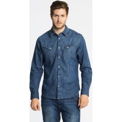 Wrangler - Koszula Western Indigo. Niebieskie koszule męskie Wrangler, m, bez wzorów, z bawełny, bez kołnierzyka, bez ramiączek. W wyprzedaży za 179.90 zł.