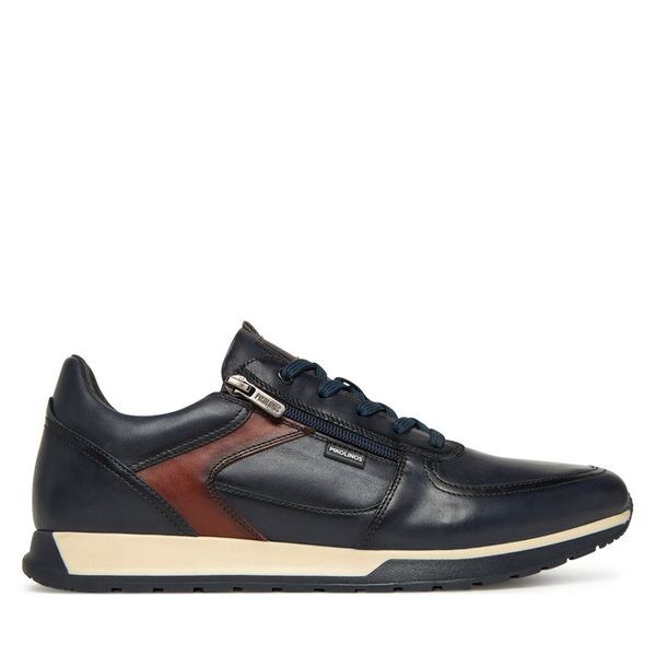 Półbuty Pikolinos. Niebieskie codzienne półbuty męskie Pikolinos, bez wzorów, bez obcasa, bez zapięcia. Za 529.99 zł.