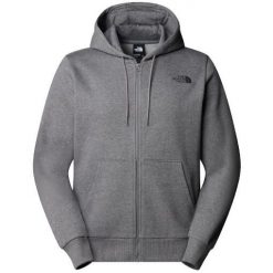 Bluza turystyczna męska The North Face M Simple Dome Full Zip. Szare bluzy nierozpinane męskie The North Face, m, bez wzorów, sportowe, bez ramiączek, bez kaptura. Za 304.00 zł.