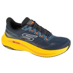 Buty do biegania męskie, Max Cushioning Propulsion. Niebieskie buty do biegania męskie Skechers, bez wzorów, bez zapięcia, do biegania, skechers sport. W wyprzedaży za 417.60 zł.
