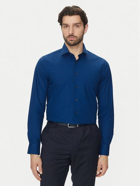 Michael Kors Koszula MK0DS01291 Granatowy Slim Fit. Niebieskie koszule męskie Michael Kors, m, bez wzorów, z bawełny, bez kołnierzyka, bez ramiączek. Za 179.99 zł.