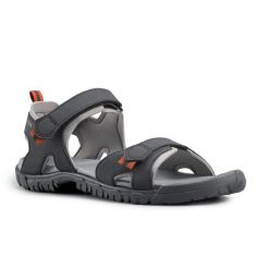 Sandały turystyczne męskie Quechua NH100. Szare buty zimowe męskie QUECHUA, bez wzorów, z kauczuku, sportowe, bez obcasa, bez zapięcia. Za 69.99 zł.