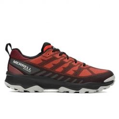 Buty trekkingowe męskie Merrell Speed Eco Wp. Czerwone buty trekkingowe męskie Merrell, bez wzorów, z materiału, bez zapięcia, trekkingowe. Za 661.00 zł.