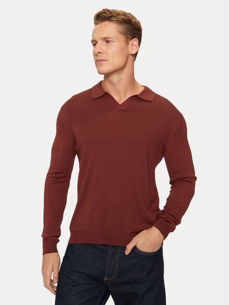 Sisley Sweter 11BAS300J Czerwony Regular Fit. Czerwone kardigany męskie Sisley, bez wzorów, z syntetyku, bez kołnierzyka, bez ramiączek. Za 199.99 zł.