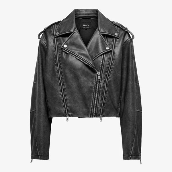 Kurtka Only Casey ze sztucznej skóry phantom washed. Szare kurtki męskie Only, bez wzorów, ze skóry, bez ramiączek, bez kaptura. Za 338.36 zł.