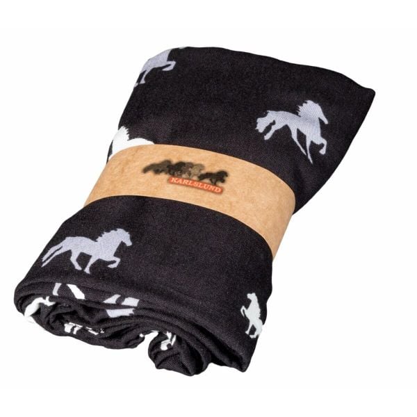 Koński szalik Karlslund. Brązowe szaliki męskie KARLSLUND, bez wzorów. Za 194.50 zł.