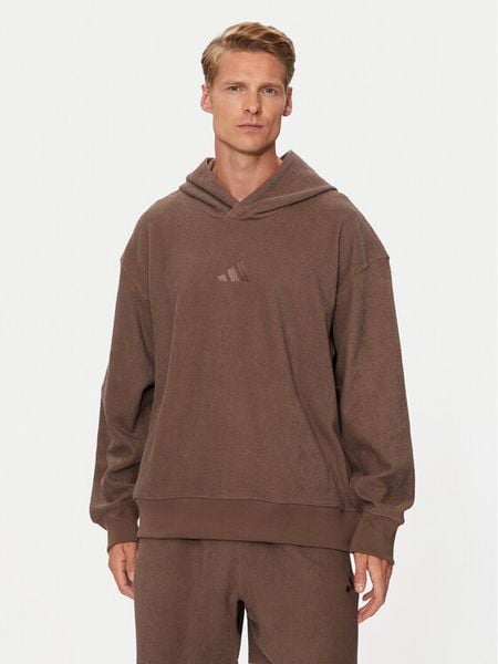 Adidas Bluza Elevated ALL SZN Terry Loop IY6578 Brązowy Loose Fit. Brązowe bluzy nierozpinane męskie ADIDAS, l, bez wzorów, z bawełny, bez ramiączek, bez kaptura. Za 239.99 zł.