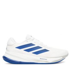 Buty do biegania adidas. Białe buty do biegania męskie ADIDAS, bez wzorów, bez zapięcia, do biegania. Za 339.99 zł.