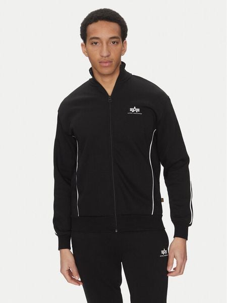 Alpha Industries Bluza Small Logo 156305 Czarny Regular Fit. Czarne bluzy rozpinane męskie Alpha Industries, m, bez wzorów, z bawełny, bez ramiączek, bez kaptura. Za 219.99 zł.