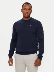 Napapijri Sweter Droz NP0A4I2G Granatowy Regular Fit. Niebieskie kardigany męskie Napapijri, m, bez wzorów, z bawełny, bez ramiączek. Za 399.99 zł.