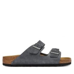 Klapki Birkenstock. Szare klapki i japonki męskie Birkenstock, bez wzorów. Za 509.99 zł.