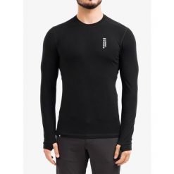 Bluza termoaktywna męska Mons Royale Cascade Merino Flex 200 LS. Czarne bielizna termoaktywna męska Mons Royale, m, bez wzorów, bez ramiączek, narciarskie. Za 328.99 zł.