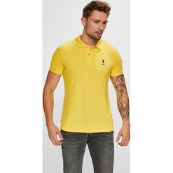 U.S. Polo - Polo. Brązowe koszulki polo męskie U.S. Polo, z bawełny, polo, z krótkim rękawem. W wyprzedaży za 139.90 zł.