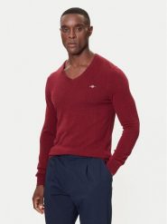 Gant Sweter 8050274 Czerwony Regular Fit. Czerwone kardigany męskie Gant, m, bez wzorów, z wełny, bez ramiączek. Za 509.99 zł.