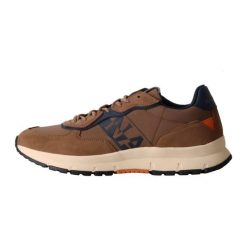 Buty turystyczne męskie Napapijri. Brązowe buty trekkingowe męskie Napapijri, bez wzorów, sportowe, bez obcasa, bez zapięcia. W wyprzedaży za 441.90 zł.
