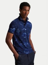 Polo Ralph Lauren Polo 710P04012001 Granatowy Custom Slim Fit. Niebieskie koszulki polo męskie Polo Ralph Lauren, m, bez wzorów, z bawełny, bez kołnierzyka, bez ramiączek. Za 689.99 zł.