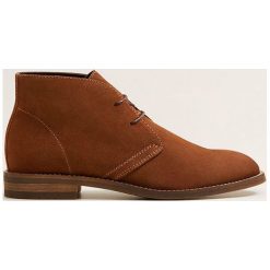 Mango Man - Półbuty Apolo. Brązowe codzienne półbuty męskie Mango Man, z materiału, casualowe. Za 349.90 zł.