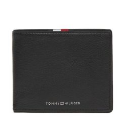 Portfel Tommy Hilfiger. Czarne portfele męskie Tommy Hilfiger, bez wzorów. Za 249.99 zł.