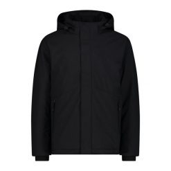 Kurtka męska turystyczna CMP 34K0197. Czarne kurtki męskie CMP, l, bez wzorów, z softshellu, z kapturem. W wyprzedaży za 626.50 zł.