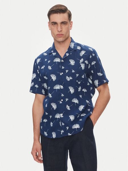 Pierre Cardin Koszula C6 45610.0486 Granatowy Regular Fit. Niebieskie koszule męskie Pierre Cardin, m, bez wzorów, ze lnu, bez kołnierzyka, bez ramiączek. Za 239.99 zł.