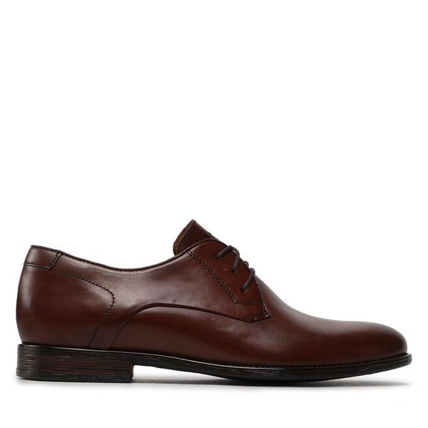 Półbuty Lasocki. Brązowe eleganckie półbuty męskie Lasocki, wizytowe, bez obcasa, bez zapięcia. Za 183.99 zł.