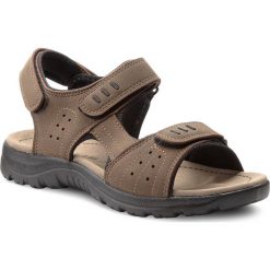 Sandały LANETTI - MS17008-1 Khaki. Brązowe sandały męskie Lanetti, z materiału. W wyprzedaży za 59.99 zł.