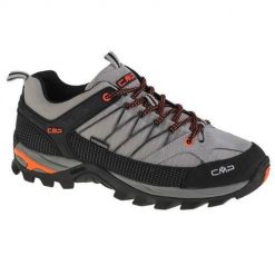 Buty trekkingowe męskie CMP Rigel Low. Szare buty zimowe męskie CMP, bez wzorów, z materiału, sportowe, bez obcasa, bez zapięcia. Za 495.00 zł.
