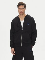 HUGO Bluza Nadarasi 50539895 Czarny Regular Fit. Czarne bluzy rozpinane męskie Hugo, l, bez wzorów, z bawełny, bez ramiączek, bez kaptura. Za 439.99 zł.