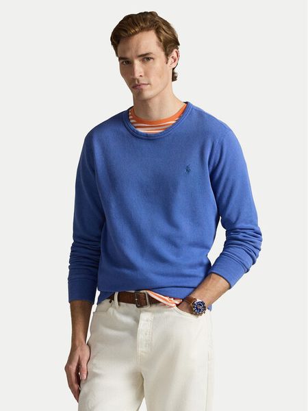 Polo Ralph Lauren Bluza 710A12485004 Niebieski Regular Fit. Niebieskie bluzy nierozpinane męskie Polo Ralph Lauren, l, bez wzorów, z bawełny, bez ramiączek, bez kaptura. Za 769.99 zł.
