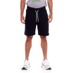 Szorty z zamek błyskawiczny na co dzień na siłownię. Czarne szorty sportowe męskie LEONE 1947 APPAREL, bez wzorów, z bawełny, sportowe. W wyprzedaży za 89.72 zł.