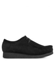 Clarks Mokasyny Wallabee Evo 261728207 Czarny. Czarne mokasyny męskie Clarks, ze skóry, bez zapięcia. Za 419.99 zł.