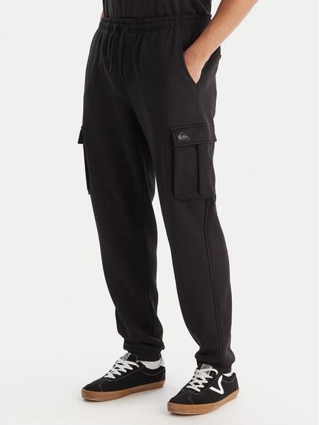Quiksilver Spodnie dresowe EQYFB03401 Czarny Regular Fit. Czarne spodnie dresowe męskie Quiksilver, bez wzorów, z bawełny. Za 219.99 zł.