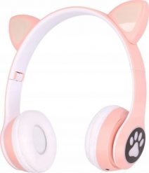 Słuchawki ExtraLink EXTRALINK KIDS CAT EARS WIRELESS HEADPHONES PINK. Różowe słuchawki bluetooth ExtraLink. Za 36.14 zł.