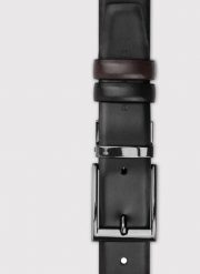 Dwustronny skórzany pasek męski. Brązowe paski męskie Pako Lorente, bez wzorów, ze skóry. Za 199.99 zł.