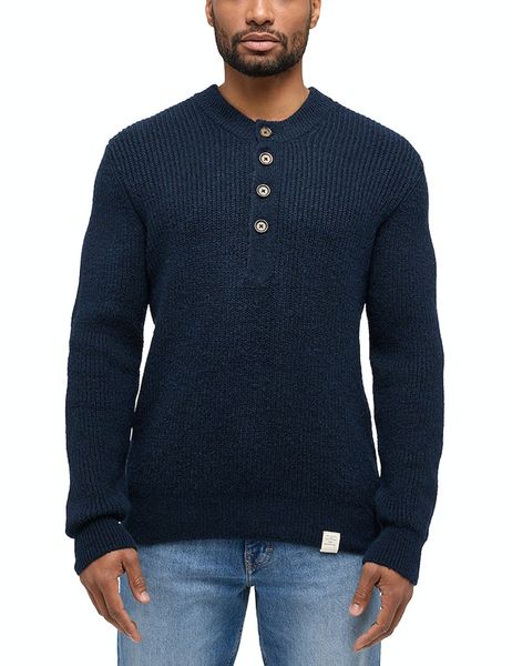 Męski Sweter Mustang Style Emil C Henley Total Eclipse 1014118 5226. Swetry męskie Mustang, bez wzorów, bez kołnierzyka, bez ramiączek. Za 179.99 zł.