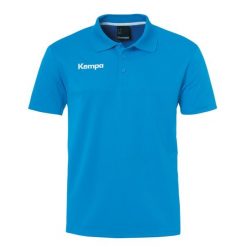 Polo Kempa Poly. Niebieskie koszulki polo męskie Kempa, l, bez wzorów, z tkaniny, bez kołnierzyka, bez ramiączek. Za 130.10 zł.