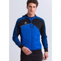 Kurtka z kapturem Erima Premium One 2.0. Czarne kurtki męskie Erima, bez wzorów, sportowe, bez ramiączek, z kapturem. W wyprzedaży za 241.80 zł.