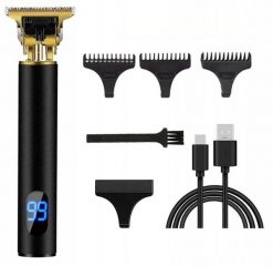 Trymer Trymer, maszynka do golenia brody i włosów, regulacja mocy, wymienne końcówki, ostrze T-BLADE. Maszynki do włosów NoName. Za 49.61 zł.