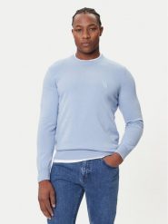 BOSS Sweter Kanovano_S 50527583 Błękitny Regular Fit. Niebieskie kardigany męskie Boss, m, bez wzorów, z bawełny, bez ramiączek. Za 469.99 zł.