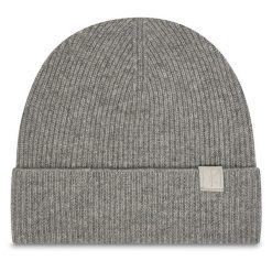 Czapka Calvin Klein. Szare czapki męskie Calvin Klein, na zimę, bez wzorów. Za 349.99 zł.
