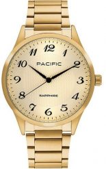 Zegarek męski PACIFIC-stalowy-szkło SZAFIR- BMB-1102-05. Szare zegarki męskie Perfect, szklane. Za 249.40 zł.