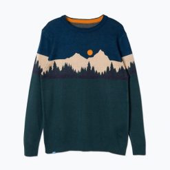 Sweter męski KAVU Highline. Zielone swetry męskie KAVU, bez wzorów, sportowe, bez kołnierzyka, bez ramiączek. Za 279.99 zł.