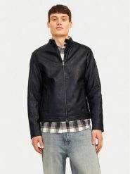 Jack & Jones Kurtka z imitacji skóry Dylan 12261195 Czarny Slim Fit. Czarne kurtki męskie Jack & Jones, m, bez wzorów, ze skóry, bez ramiączek, bez kaptura. Za 179.99 zł.
